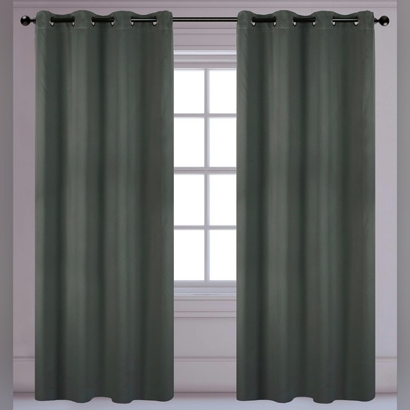 Other - 91 Luxura Light Reducing Privacy Grommet Curtain Panels (Set of 2) 56" W x 95" L
